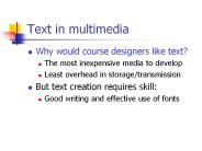 Text in multimedia