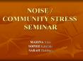 NOISE COMMUNITY STRESS SEMINAR PowerPoint PPT Presentation