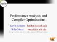 Performance Analysis and Compiler Optimizations PowerPoint PPT Presentation