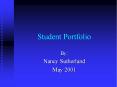 Student Portfolio PowerPoint PPT Presentation