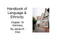 Handbook of Language PowerPoint PPT Presentation