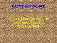 Easter Significance PowerPoint PPT Presentation