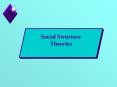Social Structure Theories PowerPoint PPT Presentation