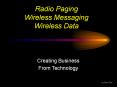 Radio Paging Wireless Messaging Wireless Data PowerPoint PPT Presentation