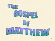 INTRODUCTION TO MATTHEWS GOSPEL
