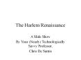 The Harlem Renaissance PowerPoint PPT Presentation