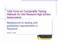 Background on testing and graduation requirements in Maryland PowerPoint PPT Presentation