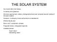 THE SOLAR SYSTEM PowerPoint PPT Presentation