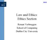 Law and Ethics: Ethics Section