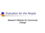 Evaluation for the People
