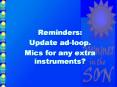 Reminders: PowerPoint PPT Presentation