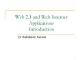 Web 2.1 and Rich Internet Applications Introduction PowerPoint PPT Presentation