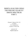 SHOCK ANALYSIS USING THE PSEUDO VELOCITY SHOCK SPECTRUM PART 1 PowerPoint PPT Presentation