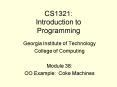 CS1321: Introduction to Programming PowerPoint PPT Presentation
