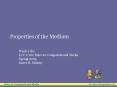 Intro to Computational Media W eek 2: Properties of the Medium PowerPoint PPT Presentation