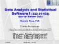 Data Analysis and Statistical Software I (323-21-403) Quarter: Autumn PowerPoint PPT Presentation