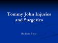 Tommy John Injuries and Surgeries PowerPoint PPT Presentation