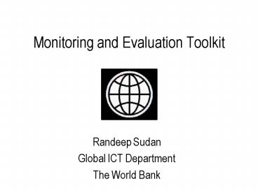 Monitoring and Evaluation Toolkit