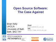 Open Source Software: The Case Against