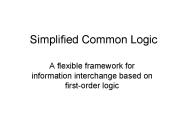 Simplified Common Logic