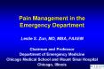 Pain Management in the Emergency Department PowerPoint PPT Presentation