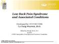 Low Back Pain Syndrome and Associated Conditions PowerPoint PPT Presentation