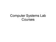 Computer Systems Lab Courses