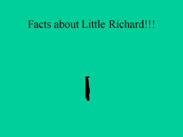 Facts about Little Richard