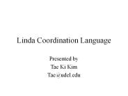 Linda Coordination Language