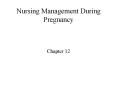 Nursing Management During Pregnancy PowerPoint PPT Presentation