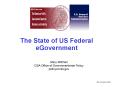 The State of US Federal eGovernment PowerPoint PPT Presentation