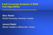 Fault Coverage Analysis of RAM Test Algorithms