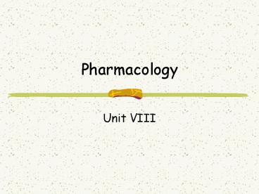 Pharmacology