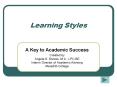 Learning Styles PowerPoint PPT Presentation