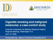 Cigarette smoking and malignant melanoma: a case-control study
