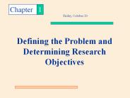 Defining the Problem and Determining Research Objectives