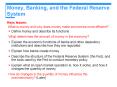 Money, Banking, and the Federal Reserve System PowerPoint PPT Presentation