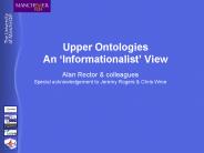 Upper Ontologies An Informationalist View