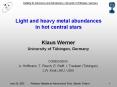 Light and heavy metal abundances in hot central stars PowerPoint PPT Presentation