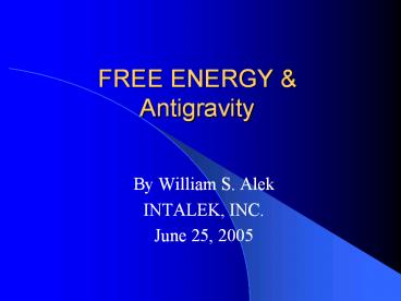FREE ENERGY