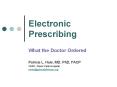 Electronic Prescribing PowerPoint PPT Presentation