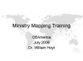 Ministry Mapping Training PowerPoint PPT Presentation