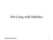 Not Lying with Statistics
