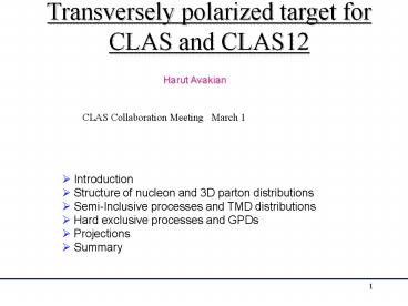 Transversely polarized target for CLAS and CLAS12