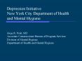 Depression Initiative New York City Department of Health and Mental Hygiene PowerPoint PPT Presentation