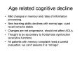 Age related cognitive decline PowerPoint PPT Presentation