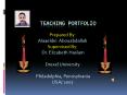 Teaching Portfolio PowerPoint PPT Presentation