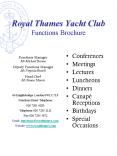 Royal Thames Yacht Club Functions Brochure PowerPoint PPT Presentation