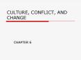 CULTURE, CONFLICT, AND CHANGE PowerPoint PPT Presentation