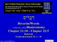 yrIb'D DevarimWords Commonly called Deuteronomy Chapter 21:10 Chapter 22:5 Haftorah YeshayahuIsaiah PowerPoint PPT Presentation